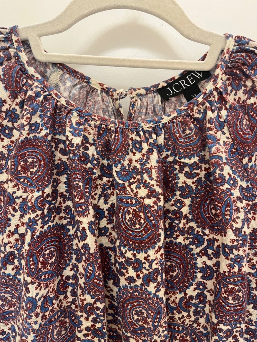 J. Crew Palermo Smocked-Waist Linen Mini Dress‎ in Floral Bouquet, XS